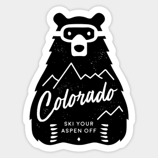 Colorado Ski Bear Sticker